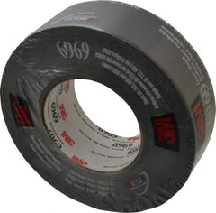 3M - 2" x 55m Black Duct Tape - 10.7 mil, Rubber Adhesive, Polyethylene Film Backing, 32 Lb/ln Tensile Strength, 200°F Max, Series 6969 - All Tool & Supply