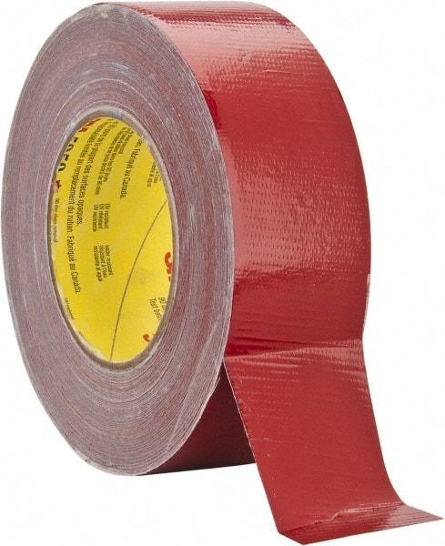 3M - 2" Wide x 45 Yd Long Red Polyethylene Film Masking Tape - Series 5959, 12 mil Thick, 35 In/Lb Tensile Strength - All Tool & Supply