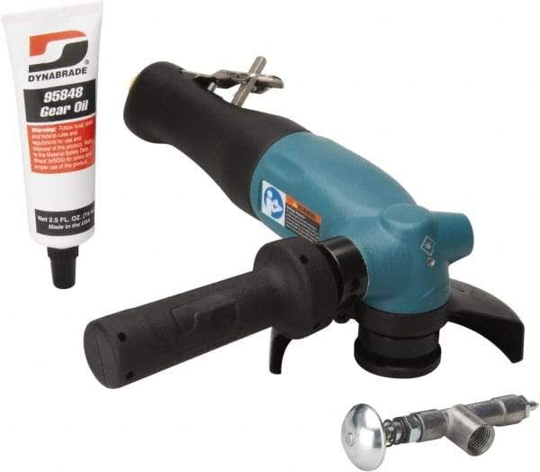 Dynabrade - 4-1/2" Wheel Diam, 12,000 RPM, Pneumatic Angle & Disc Grinder - 5/8-11 Spindle, 43 CFM, Rear Exhaust - All Tool & Supply