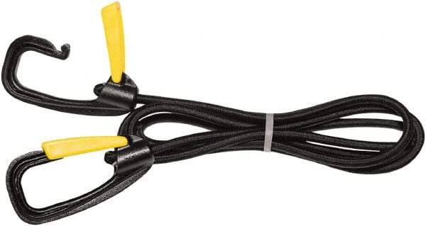 Kantek - Heavy Duty Tie Down with S Hook - 72" OAL, Black - All Tool & Supply