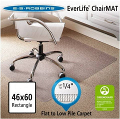 ES Robbins - 60" Long x 46" Wide, Chair Mat - Rectangular, Beveled Edge Style - All Tool & Supply