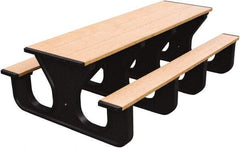 Vestil - 60" Long x 96" Wide x 30-1/2" High Stationary Rectangular Activity/Utility Table - Cedar & Black, Plastic - All Tool & Supply