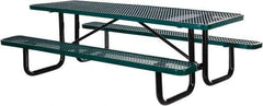 Vestil - 72" Long x 61-5/8" Wide x 30.38" High Stationary Activity/Utility Table without Back Rests - Green, Steel - All Tool & Supply