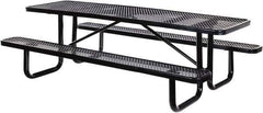 Vestil - 72" Long x 61-5/8" Wide x 30.38" High Stationary Activity/Utility Table without Back Rests - Black, Steel - All Tool & Supply