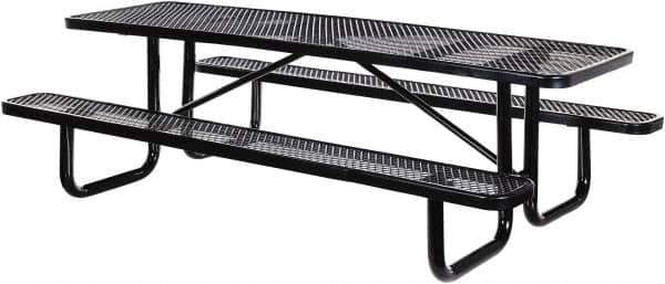 Vestil - 96" Long x 61-5/8" Wide x 30.38" High Stationary Activity/Utility Table without Back Rests - Black, Steel - All Tool & Supply