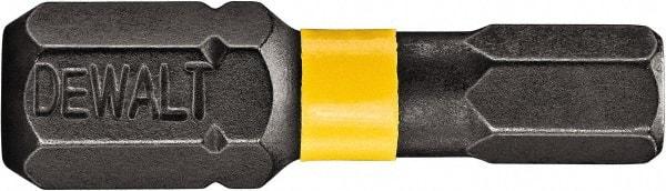 DeWALT - 3/32" Hex Bit - 1/4" Hex Drive, 1" OAL - All Tool & Supply