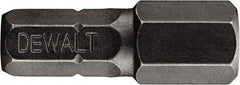 DeWALT - 3/8" Hex Bit - 1/4" Hex Drive, 1" OAL - All Tool & Supply