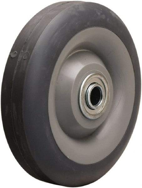 Hamilton - 5 Inch Diameter x 1-3/8 Inch Wide, Rubber on Thermoplastic Caster Wheel - 275 Lb. Capacity, 1-9/16 Inch Hub Length, 1/2 Inch Axle Diameter, Stainless Steel Ball Bearing - All Tool & Supply