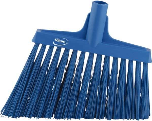 Vikan - 9-1/2" Wide, Blue Synthetic Bristles, Angled Broom - All Tool & Supply