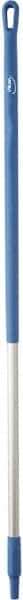 Vikan - 51 x 1-1/4" Aluminum Squeegee Handle - European Threaded Connection, Blue - All Tool & Supply