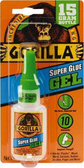 Gorilla Glue - 0.53 oz Bottle Clear Super Glue - 24 hr Full Cure Time, Bonds to Most Surfaces - All Tool & Supply