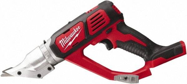 Milwaukee Tool - 3,000 SPM, 18 Volt, Inline Handle, Handheld Cordless Shear - 18 Gauge (Mild Steel) Cutting Capacity - All Tool & Supply