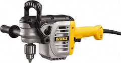 DeWALT - 1/2" Keyed Chuck, 330 & 1,300 RPM, End Handle Electric Drill - 11 Amps, 120 Volts, Reversible, Includes Chuck Key with Holder & 2-Position Side Handle - All Tool & Supply