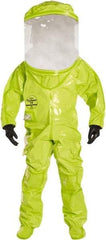 Dupont - Size M, High Visibility Lime, Chemical, Disposable Encapsulated Suit - Attached Hood, Elastic Ankle, Elastic Wrist - All Tool & Supply