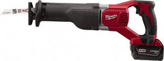 Milwaukee Tool - 18V, 0 to 3,000 SPM, Cordless Reciprocating Saw - 1-1/8" Stroke Length, 19" Saw Length, 1 Lithium-Ion Battery Included - All Tool & Supply