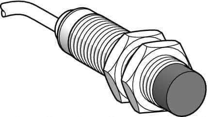 Telemecanique Sensors - NPN, PNP, NC, 8mm Detection, Cylinder, Inductive Proximity Sensor - 2 Wires, IP67, 12 to 24 VDC, M18x1 Thread, 41mm Long - All Tool & Supply