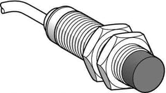 Telemecanique Sensors - NPN, PNP, NC, 8mm Detection, Cylinder, Inductive Proximity Sensor - 3 Wires, IP67, 24 to 48 VDC, M18x1 Thread, 41mm Long - All Tool & Supply