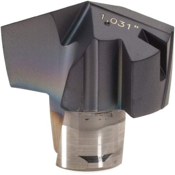 Iscar - Series ICP, 26.19mm Diam Grade IC908 Replaceable Drill Tip - Carbide, TiAlN/TiN Finish, 26 Seat Size - All Tool & Supply