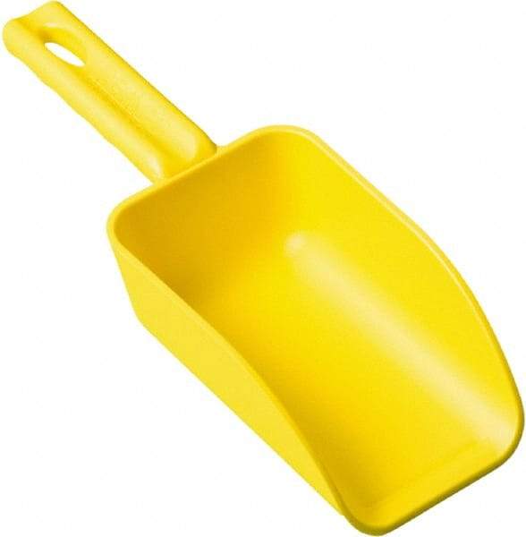 Remco - 16 oz Yellow Polypropylene Flat Bottom Scoop - 3.2" Wide x 2" Deep Bowl, 10.4" OAL - All Tool & Supply