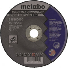 Metabo - Depressed-Center Wheels Wheel Diameter (Inch): 4-1/2 Wheel Thickness (Decimal Inch): 0.2500 - All Tool & Supply