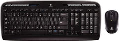 Logitech - Black Keyboard/Mouse - Use with Windows XP, Vista, 7, 8 - All Tool & Supply