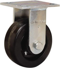 Hamilton - 5" Diam x 2" Wide x 7" OAH Top Plate Mount Rigid Caster - Phenolic, 1,000 Lb Capacity, Straight Roller Bearing, 4 x 4-1/2" Plate - All Tool & Supply