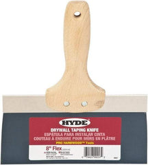 Hyde Tools - 8" Wide Flexible Blade Steel Joint Knife - Flexible, Hardwood Handle - All Tool & Supply