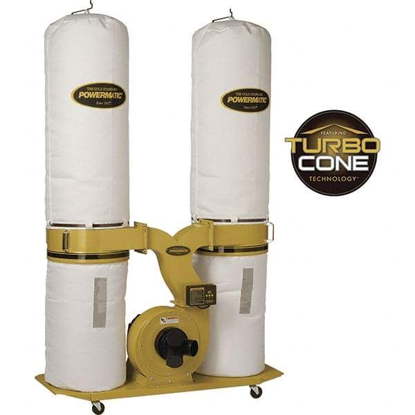 Jet - 230 Volt Dust Collector - 230 CFM Air Flow, 11.31" Static Pressure Water Level - All Tool & Supply
