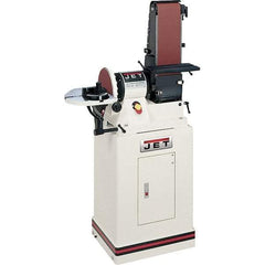 Jet - 48" Long x 6" Wide Belt, 9" Diam, Combination Sanding Machine - 0.75 hp, Single Phase - All Tool & Supply