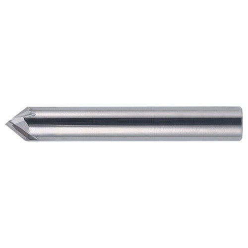 3/4″ × 3/4″ × 4″ STR / RHC Solid Carbide 4-Flute Single End Chamfer Tool - Bright