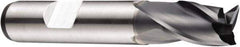 DORMER - 9.5mm Diam, 11mm LOC, 3 Flute Powdered Metal Keyway End Mill - Spiral Flute, AlCrN Finish, 10mm Shank Diam, 61mm OAL, 30° Helix, Centercutting - All Tool & Supply