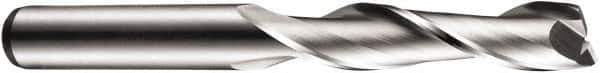 DORMER - 2 Flute Cobalt Roughing & Finishing Square End Mill - Uncoated, Straight Shank, 30° Helix, Centercutting, Extra Long Length - All Tool & Supply