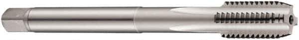 DORMER - 1-1/2 - 6 UNC 2B 4 Flute Bright Finish Cobalt Straight Flute Machine Tap - Bottoming, Right Hand Thread, 200mm OAL, 60mm Thread Length, Oversize - All Tool & Supply