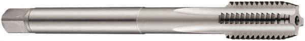 DORMER - M24x3.00 Metric Coarse 6H 4 Flute Bright Finish Cobalt Straight Flute Machine Tap - Bottoming, Left Hand Thread, 160mm OAL, 38mm Thread Length, Oversize - Exact Industrial Supply