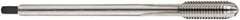 DORMER - M6x1.00 Metric Coarse 6H 3 Flute Bright Finish Cobalt Straight Flute Machine Tap - Taper, Right Hand Thread, 80mm OAL, 15mm Thread Length, Oversize - All Tool & Supply