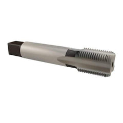 DORMER - 3/8-19" BSPP, 4 Flutes, Bottoming Chamfer, Bright Finish, High Speed Steel British Standard Pipe Tap - 0.3543" Square Size, Series E119 - Exact Industrial Supply