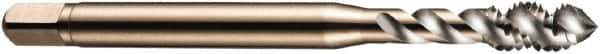 DORMER - M22x2.50 Metric Coarse 4 Flute 6H Bottoming Spiral Flute Tap - Cobalt, Bright Finish, 118mm OAL, Right Hand Flute, Right Hand Thread, Series E002 - All Tool & Supply