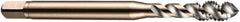 DORMER - M20x2.50 Metric Coarse 4 Flute 6H Bottoming Spiral Flute Tap - Cobalt, Bright Finish, 112mm OAL, Right Hand Flute, Right Hand Thread, Series E002 - All Tool & Supply