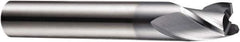 DORMER - 3.5mm Diam, 4mm LOC, 3 Flute Solid Carbide Keyway End Mill - Spiral Flute, AlCrN Finish, 6mm Shank Diam, 50mm OAL, 30° Helix, Centercutting - All Tool & Supply