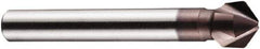 DORMER - 6mm Shank Diam, 3 Flute 100° High Speed Steel Countersink - TiAlN Finish, 53mm OAL, Single End, Straight Shank, Right Hand Cut - All Tool & Supply