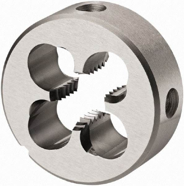 DORMER - 1/2-14 BSPP Thread, Nonadjustable Round Pipe Die - High Speed Steel, Right Hand Thread - Exact Industrial Supply