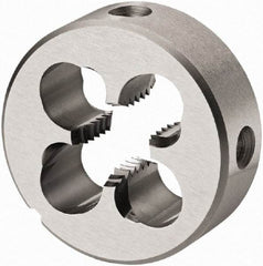 DORMER - 1/4-26 BSF Thread, High Speed Steel Round Die - 7mm Thick, Right Hand Thread, Series F150 - Exact Industrial Supply