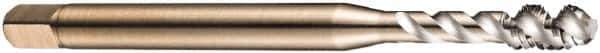 DORMER - 1/2-20 UNF 3 Flute 2B Bottoming Spiral Flute Tap - Cobalt, Bright Finish, 110mm OAL, Right Hand Flute, Right Hand Thread, Series EX30 - All Tool & Supply