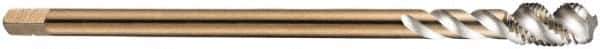 DORMER - M25x1.50 Metric Fine 4 Flute 6H Bottoming Spiral Flute Tap - Cobalt, Bright Finish, 140mm OAL, Right Hand Flute, Right Hand Thread, Series EX10 - All Tool & Supply