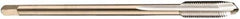 DORMER - M22x1.50 Metric Fine, 4 Flute, Bright Finish, Cobalt Spiral Point Tap - Plug Chamfer, Right Hand Thread, 125mm OAL, 25mm Thread Length, 18mm Shank Diam, 6H Class of Fit, Series EP10 - Exact Industrial Supply