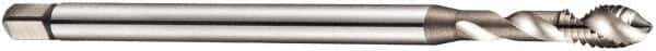 DORMER - M8x1.25 Metric Coarse 3 Flute 6H Bottoming Spiral Flute Tap - Cobalt, Bright Finish, 97mm OAL, Right Hand Flute, Right Hand Thread, Series E605 - All Tool & Supply