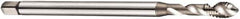 DORMER - M8x1.25 Metric Coarse 3 Flute 6H Bottoming Spiral Flute Tap - Cobalt, Bright Finish, 97mm OAL, Right Hand Flute, Right Hand Thread, Series E605 - All Tool & Supply