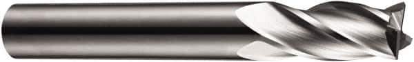 DORMER - 4 Flute Solid Carbide Roughing & Finishing Square End Mill - Uncoated, Straight Shank, 30° Helix, Centercutting, Regular Length - All Tool & Supply