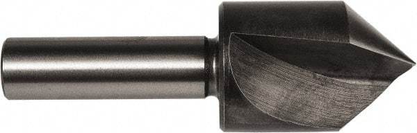 Union Butterfield - 1-1/2" Head Diam, 1/2" Shank Diam, 1 Flute 90° High Speed Steel Countersink - Bright Finish, 3-7/8" OAL, Single End, Straight Shank, Right Hand Cut - All Tool & Supply