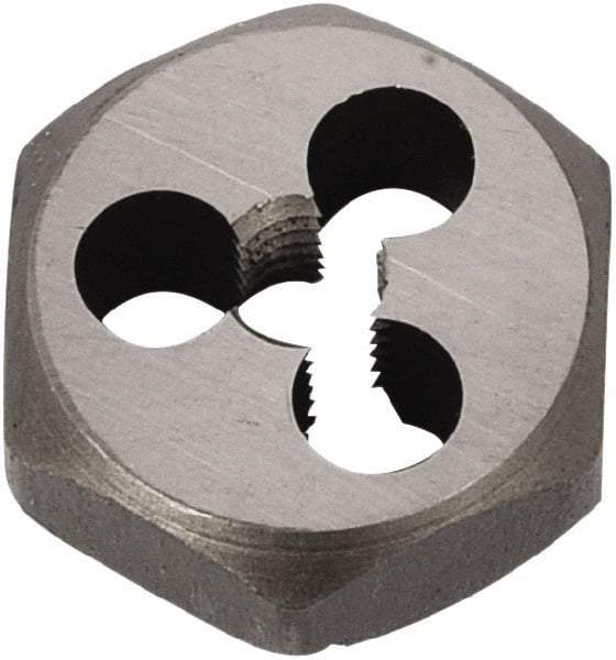 Union Butterfield - M18x2.50 Metric Coarse Thread, 1-7/16" Hex, Right Hand Thread, Hex Rethreading Die - Chromium Steel, 3/4" Thick, Series 2325M - Exact Industrial Supply